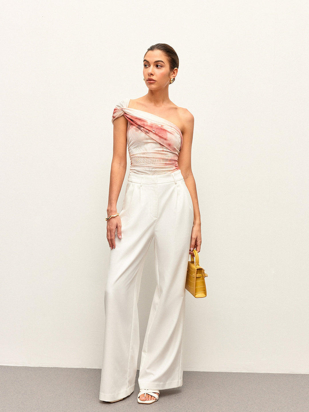 Tie-Dye One-Shoulder Top