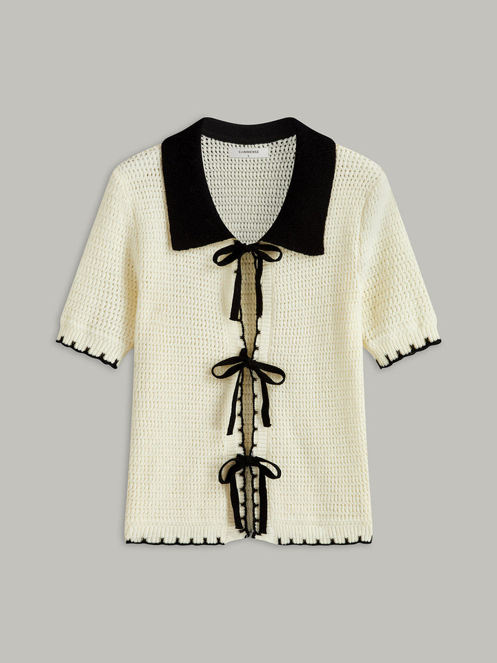 Tie-Front Knit Top