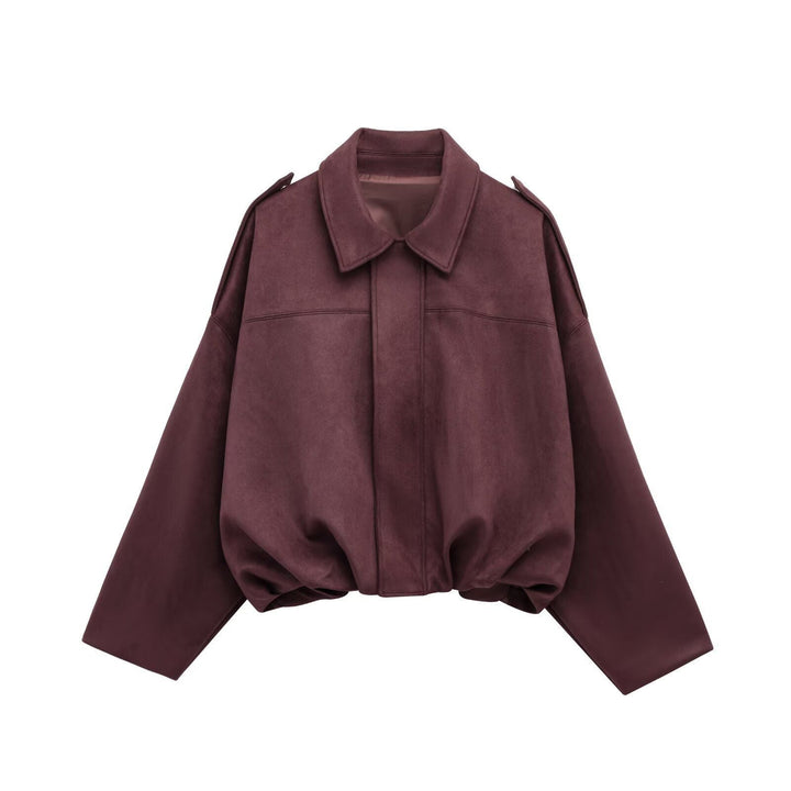 Veste oversize en suédine – Élégance décontractée