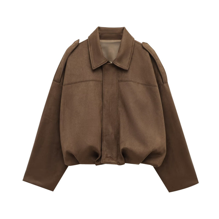 Veste oversize en suédine – Élégance décontractée